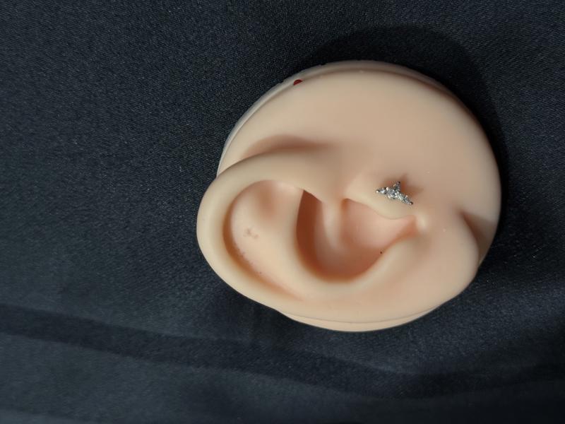 Hatice Ünlü Üç Taş Silver Piercing